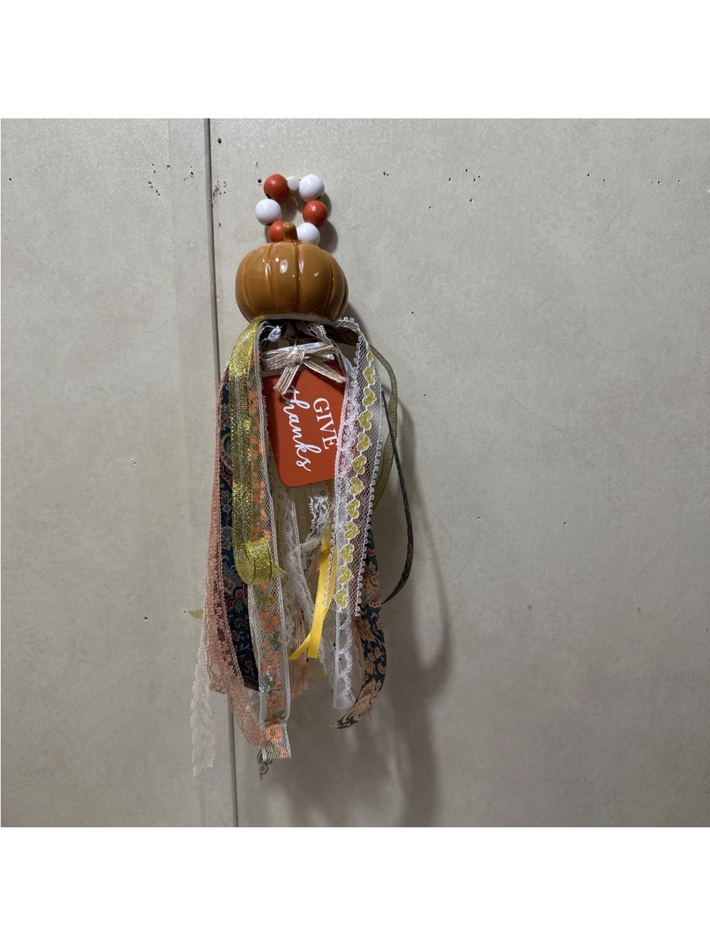 Pumpkin Tassel Fabric Ornament Handmade shaker Ribbon Tassel